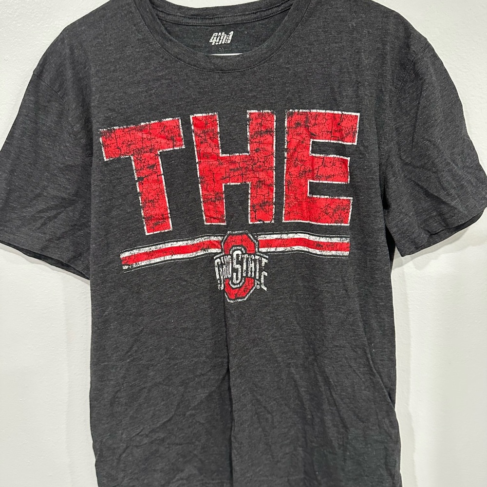 Charcoal and Red Graphic Tee